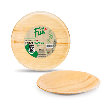 Fun® Palm Bio Leaf Round Plates Pack of 10